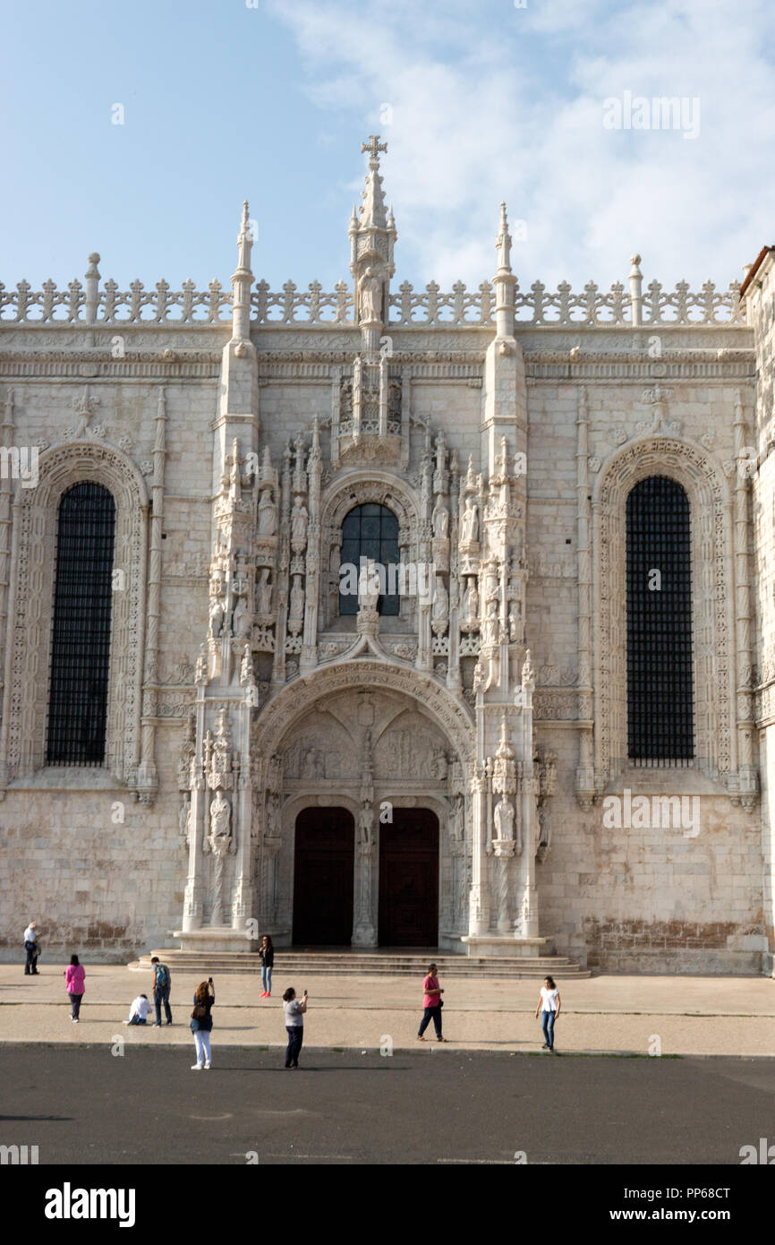 Lissabon Portugal Kloster Jeronimos Mosteiro Dos Jeronimos Belem Lisboa Stockfoto