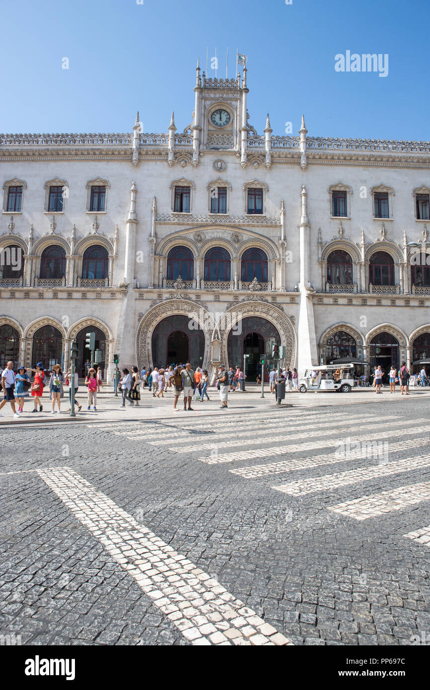 Lissabon, Portugal Bahnhof Rossio in Lissabon in Portugal Stockfoto