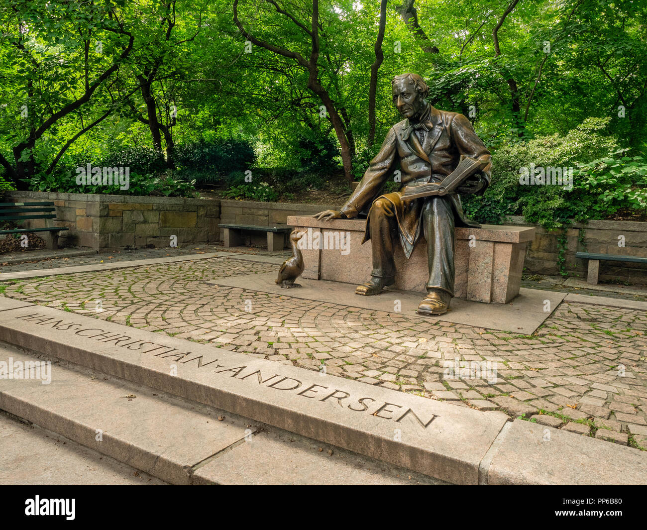 Hans Christian Andersen Statue, errichtet im Jahre 1956, im Central