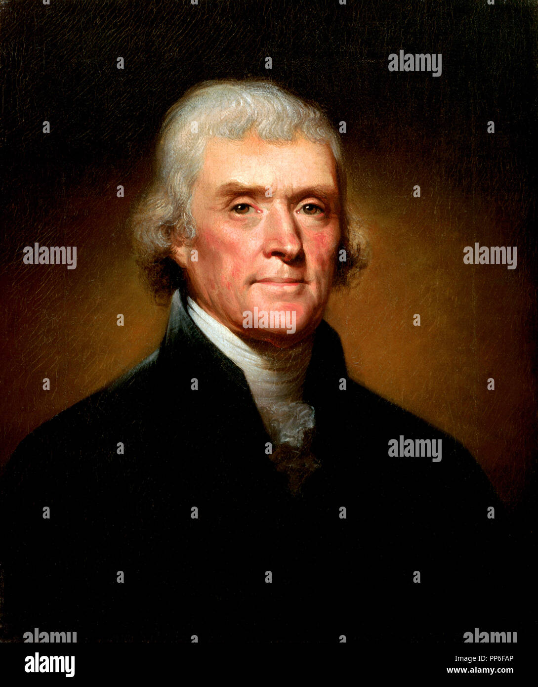Portrait von Thomas Jefferson von Rembrandt Peale Stockfoto