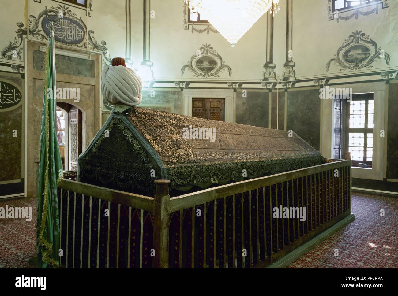 Grabmal von Sultan Bayezid II oder Bayezed-i-Veli (1447-1512), des Osmanischen Reiches, von 1481-1512. Haus des Osman. Bayezid II.-Moschee. Istanbul. Die Türkei. Stockfoto