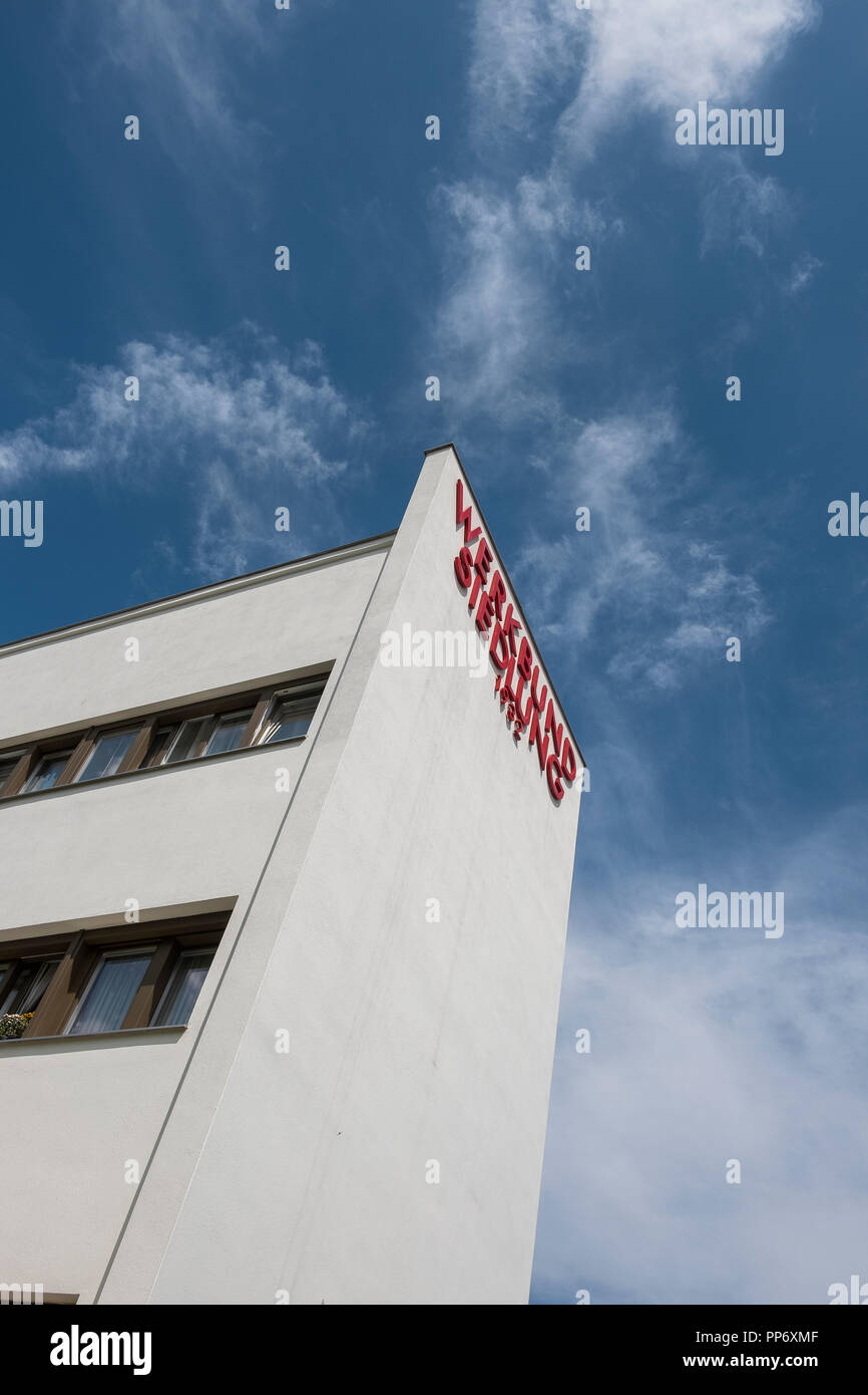 Die Werkbundsiedlung in Wien ist ein Musterwohnsitz in Wien Wien-Hietzing, das 1932 eröffnet wurde und nun weitgehend ist Im Besitz der Wiener Stadt Admini Stockfoto