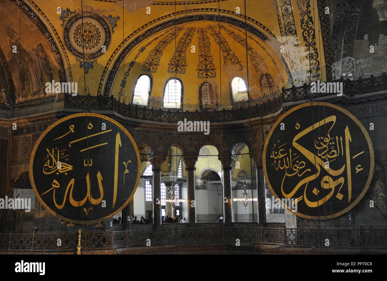 Turkei. Istanbul. Hagia Sophia. Innenraum. Stockfoto