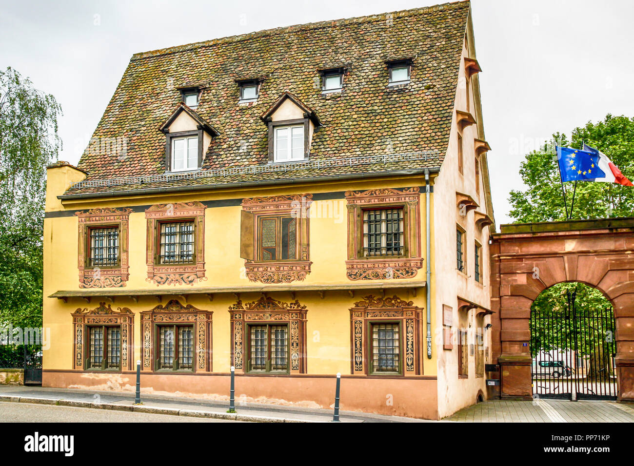 Mittelalterliches Haus in der Barrage Vauban, in der Stadt Straßburg, Frankreich Stockfoto