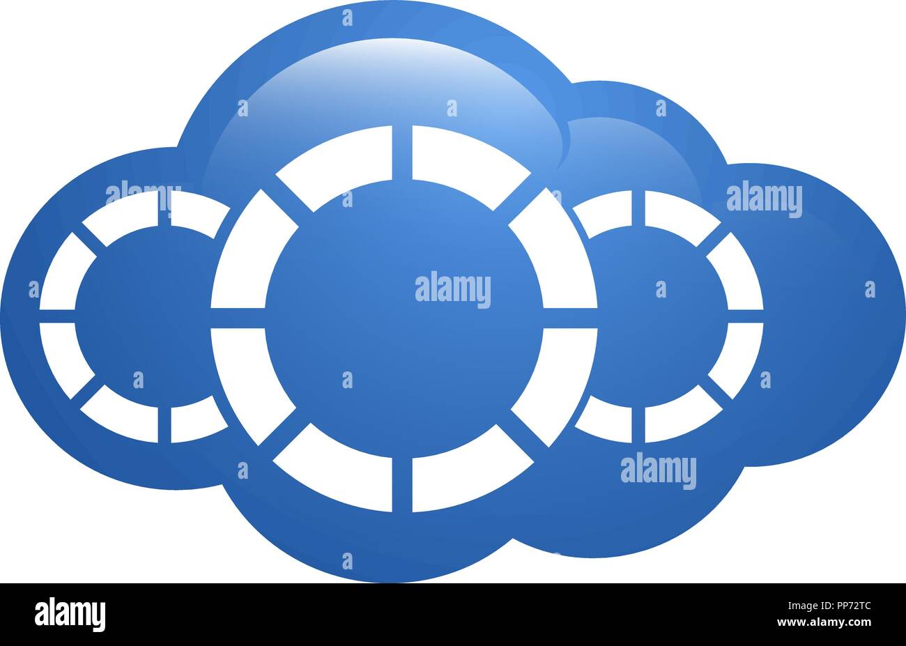 Cloud logo template Vector Illustration Design Icons Stock Vektor