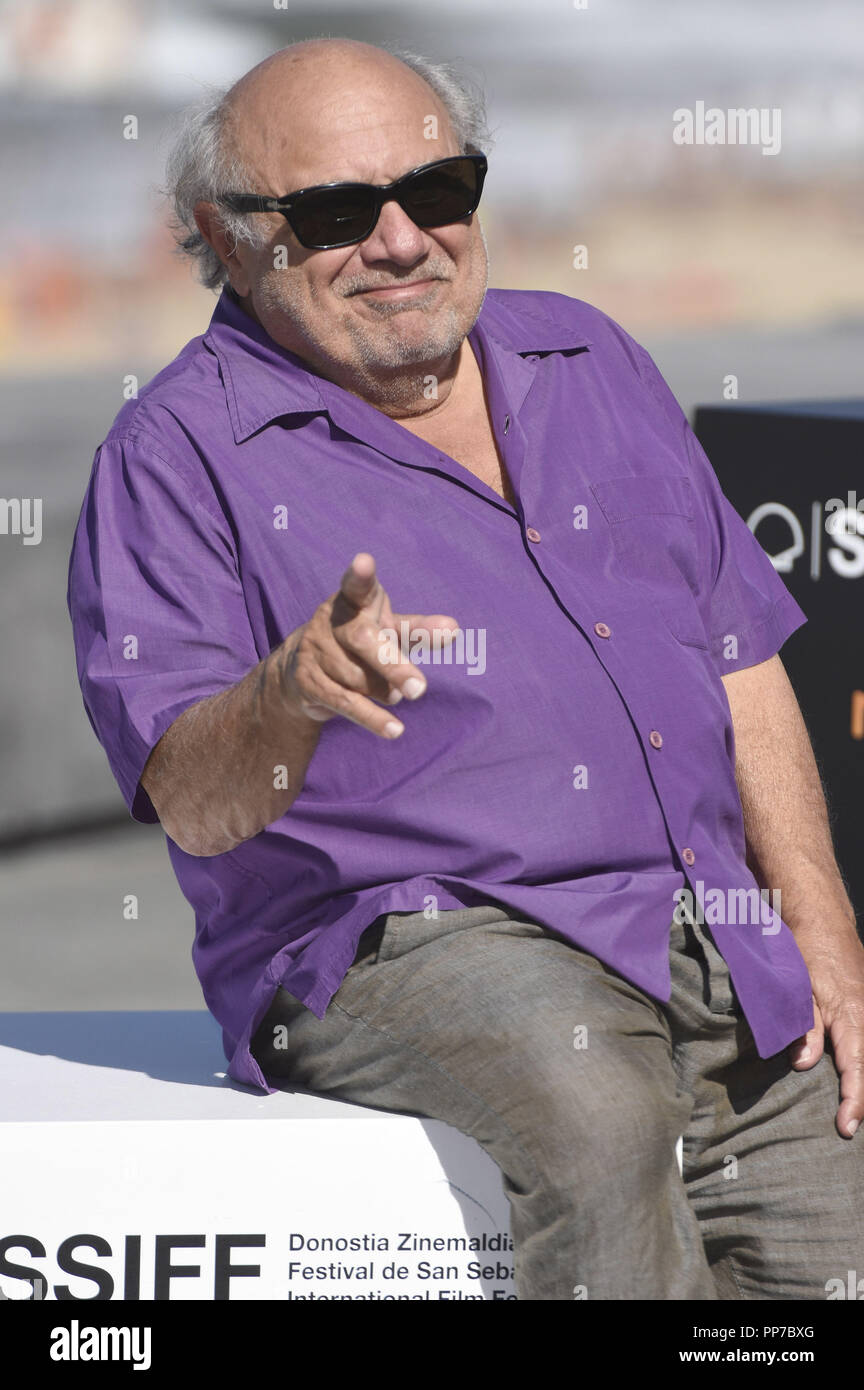 San Sebastian, Spanien. 22 Sep, 2018. Danny DeVito an Der mallfoot' Fotoshooting während der 66Th San Sebastian International Film Festival im Kursaal Terrasse am 22. September 2018 in San Sebastian, Spanien. | Verwendung der weltweiten Kredit: dpa/Alamy leben Nachrichten Stockfoto