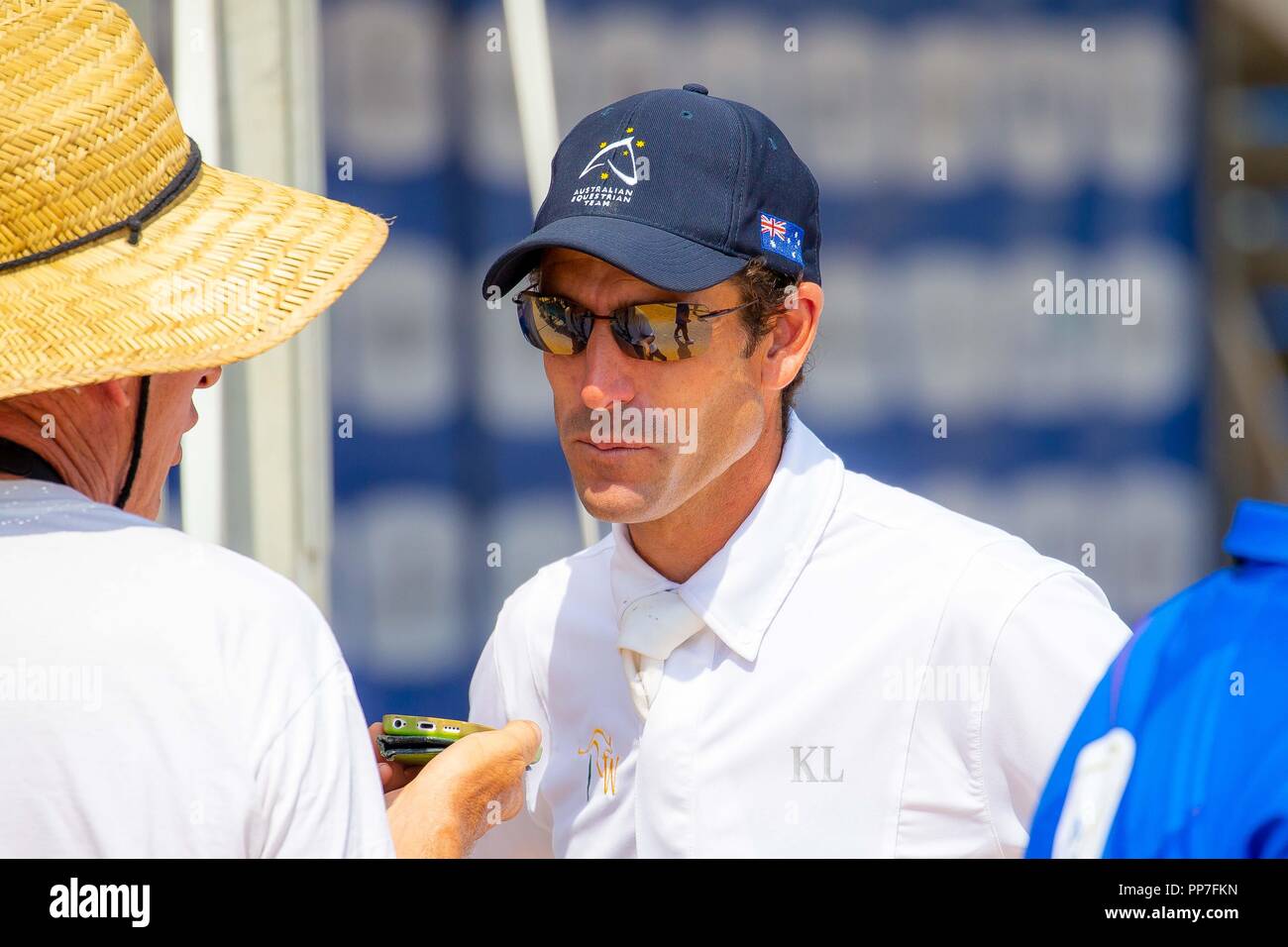 Tryon North Carolina, USA. 23. September, 2018. Rowan Willis. AUS. FEI World einzelnen Springen Meisterschaft. Springen. Tag 12. World Equestrian Games. WEG 2018 Tryon. North Carolina. USA. 23.09.2018. Credit: Sport in Bildern/Alamy leben Nachrichten Stockfoto