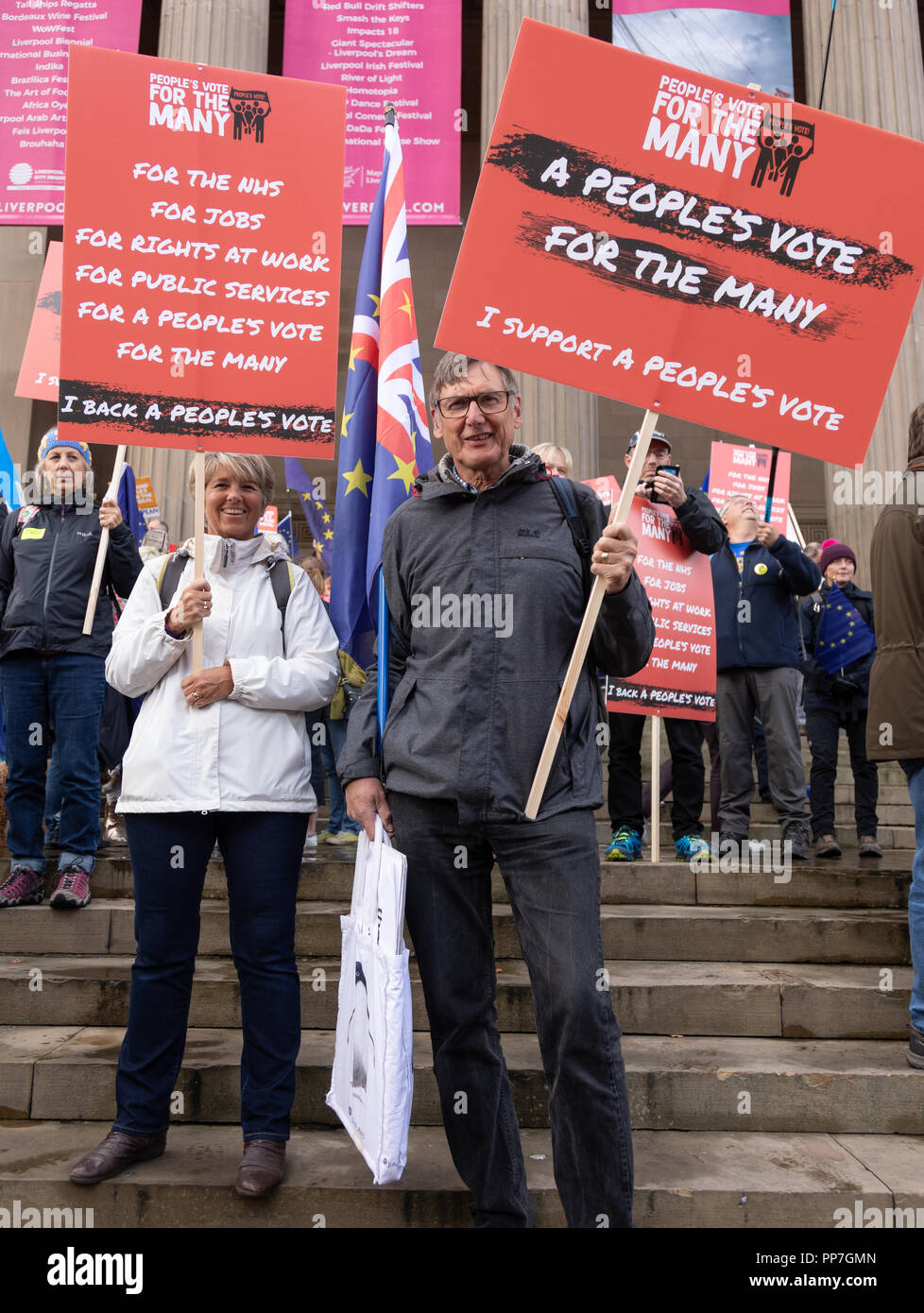 Liverpool, Großbritannien. Sonntag 23. September 2018. Die Abstimmung März. © Phil Portus/Alamy leben Nachrichten Stockfoto