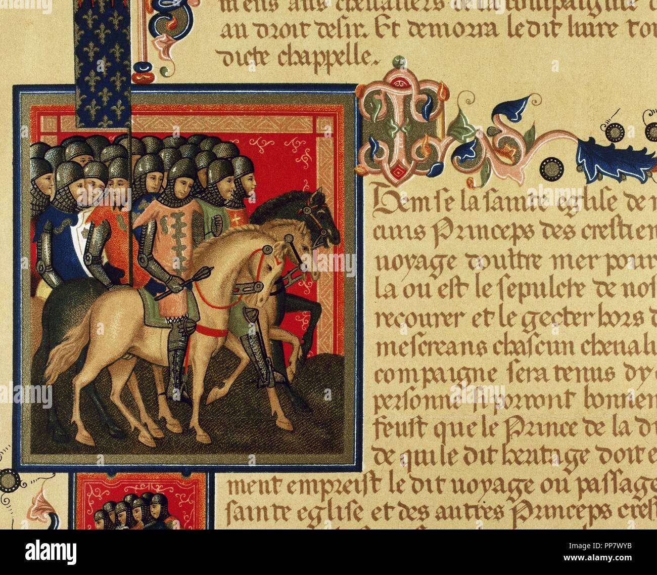 Westlichen christlichen Ritter, der an einer Expedition der Kreuzzüge