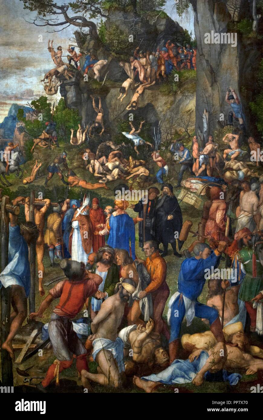 Albrecht Dürer (1471-1528). Deutsche Maler der Renaissance. Das martyrium der Zehntausend, 1508. Kunst Museum der Geschichte. Wien. Österreich. Stockfoto