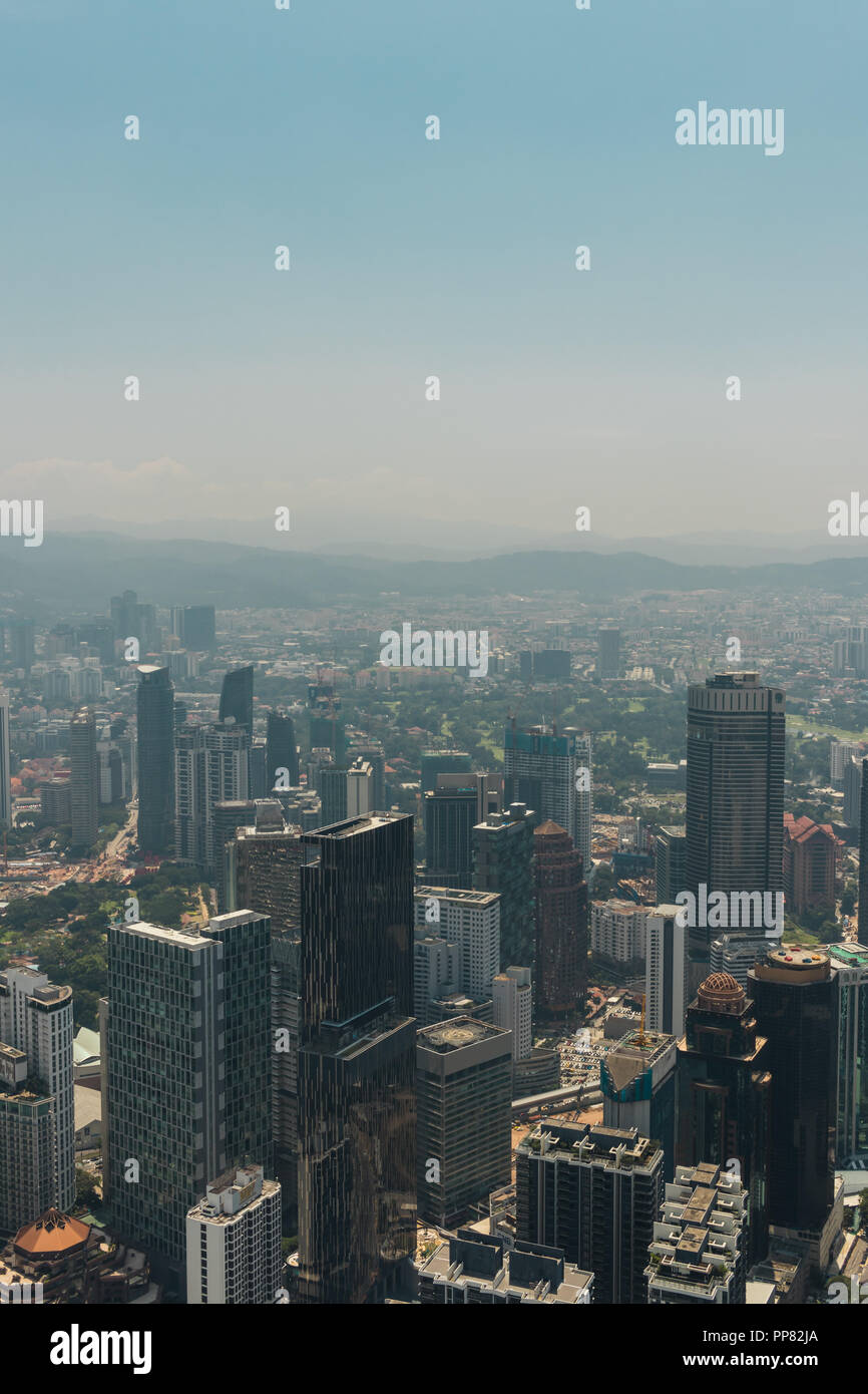 Kuala Lumpur Skyline von KL Tower Stockfoto