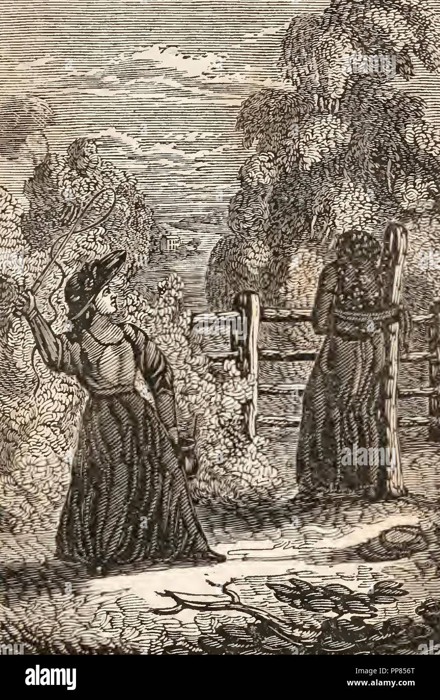 Meine Damen spannend Sklavin in der Antebellum amerikanischen Süden Stockfoto