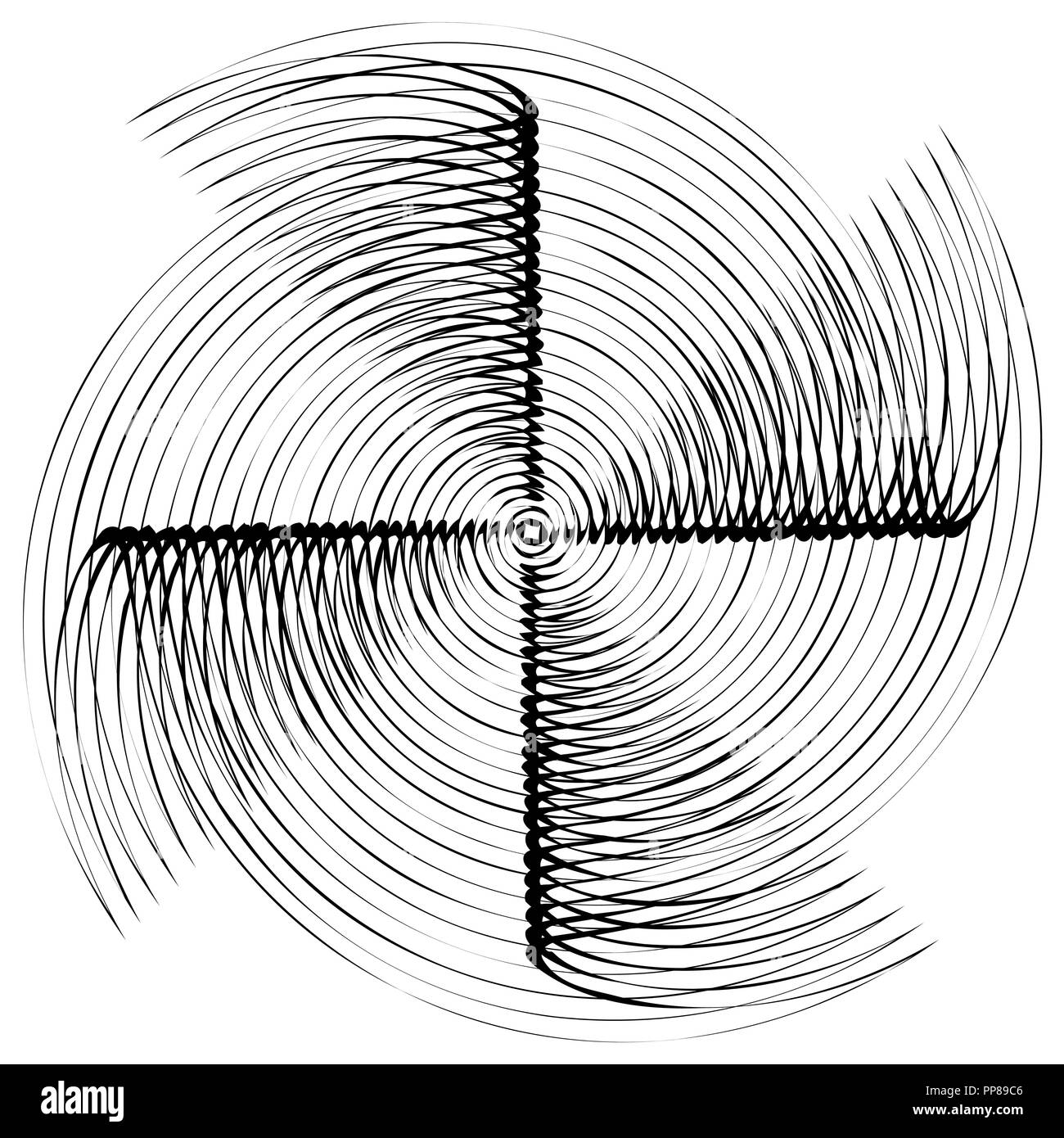 Vector Illustration der abstrakten Formen der Linien. Stock Vektor