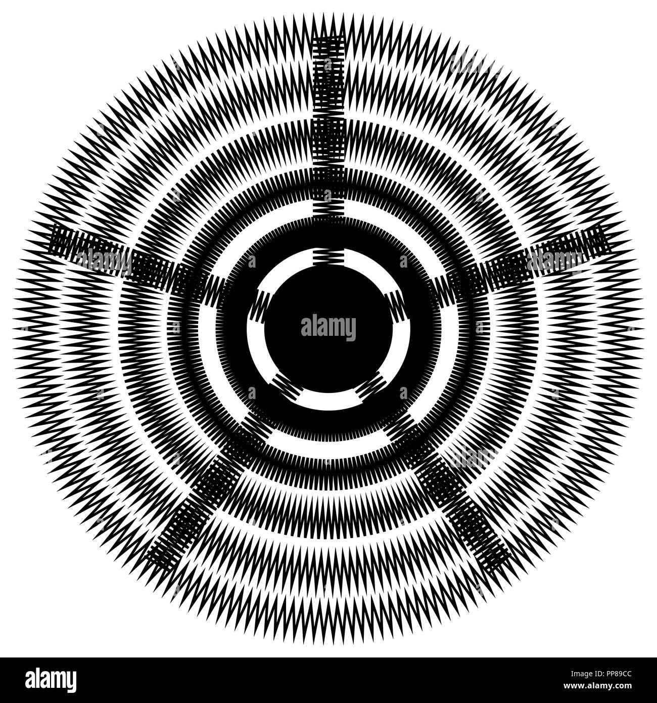 Vector Illustration der abstrakten Formen der Linien. Stock Vektor