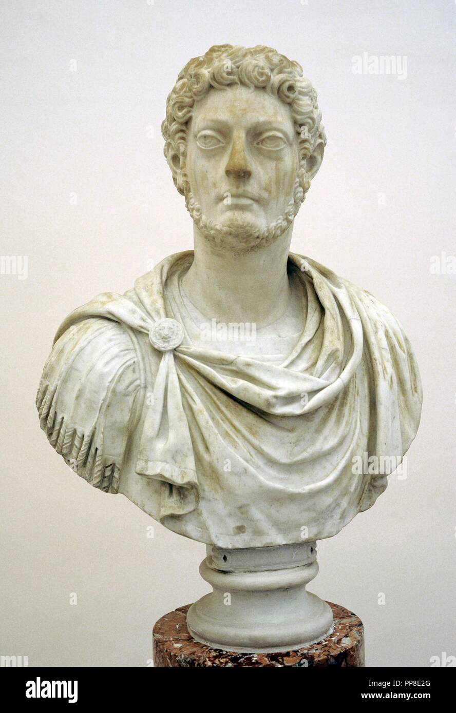 Commodus (161-192). Römischer Kaiser von 180 bis 192. Büste. 16. Jahrhundert. Archäologischen Nationalmuseum. Neapel. Italien. Stockfoto