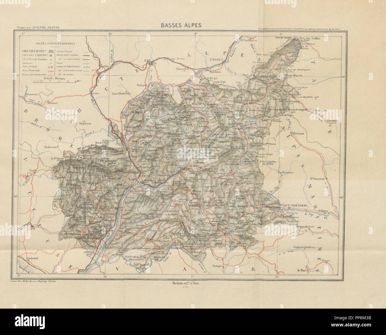 Bild von Seite 539 der "Histoire et géographie des Basses-Alpes. 3e édition". augmentée'. Stockfoto