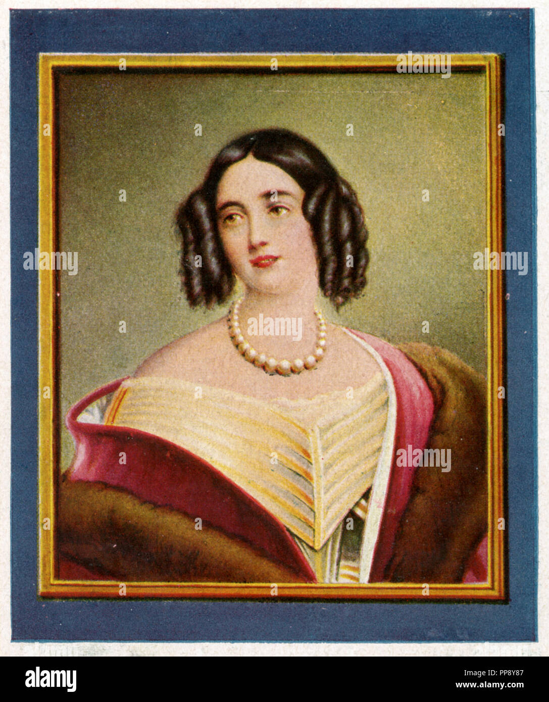 Elisabeth Luise, Königin von Preußen (1801-187)). Nach einer anonymen Miniatur nach dem Gemälde von Joseph Stieler in einer Sammlung Bilderbuch von 1933, Stockfoto