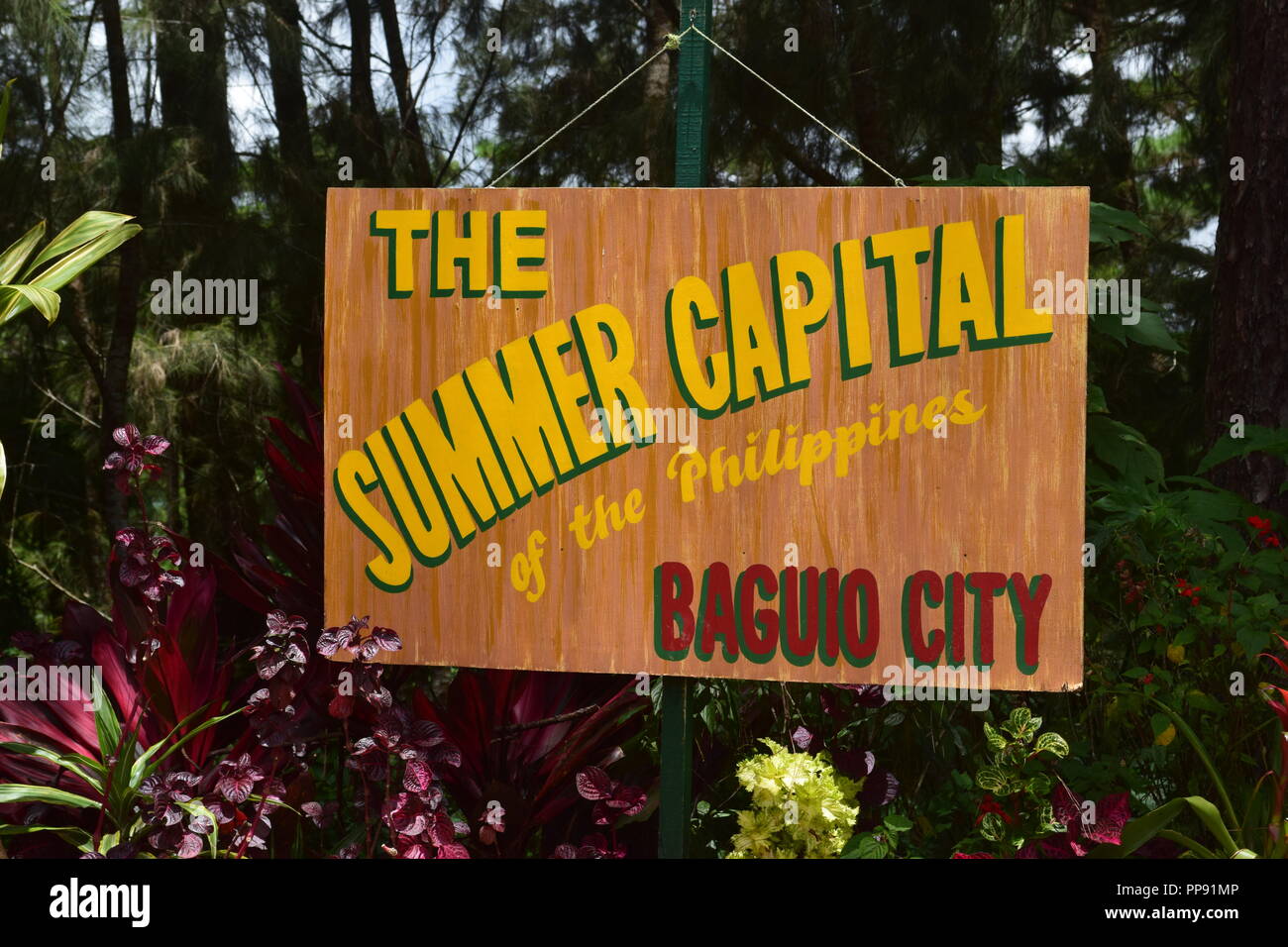 Baguio City ist die Hauptstadt der Philippinen das bevorzugte Ziel von Einheimischen, Touristen und Urlauber zu jeder Zeit des Jahres. Stockfoto