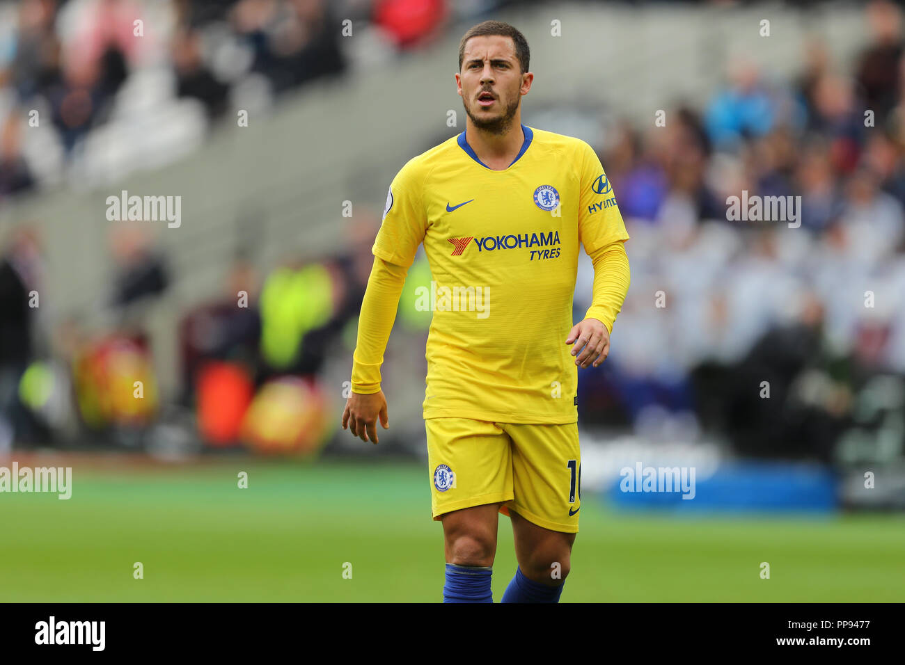 Eden Hazard von Chelsea - West Ham United v Chelsea, Premier League, London Stadium, London (Stratford). - 23. September 2018 Stockfoto