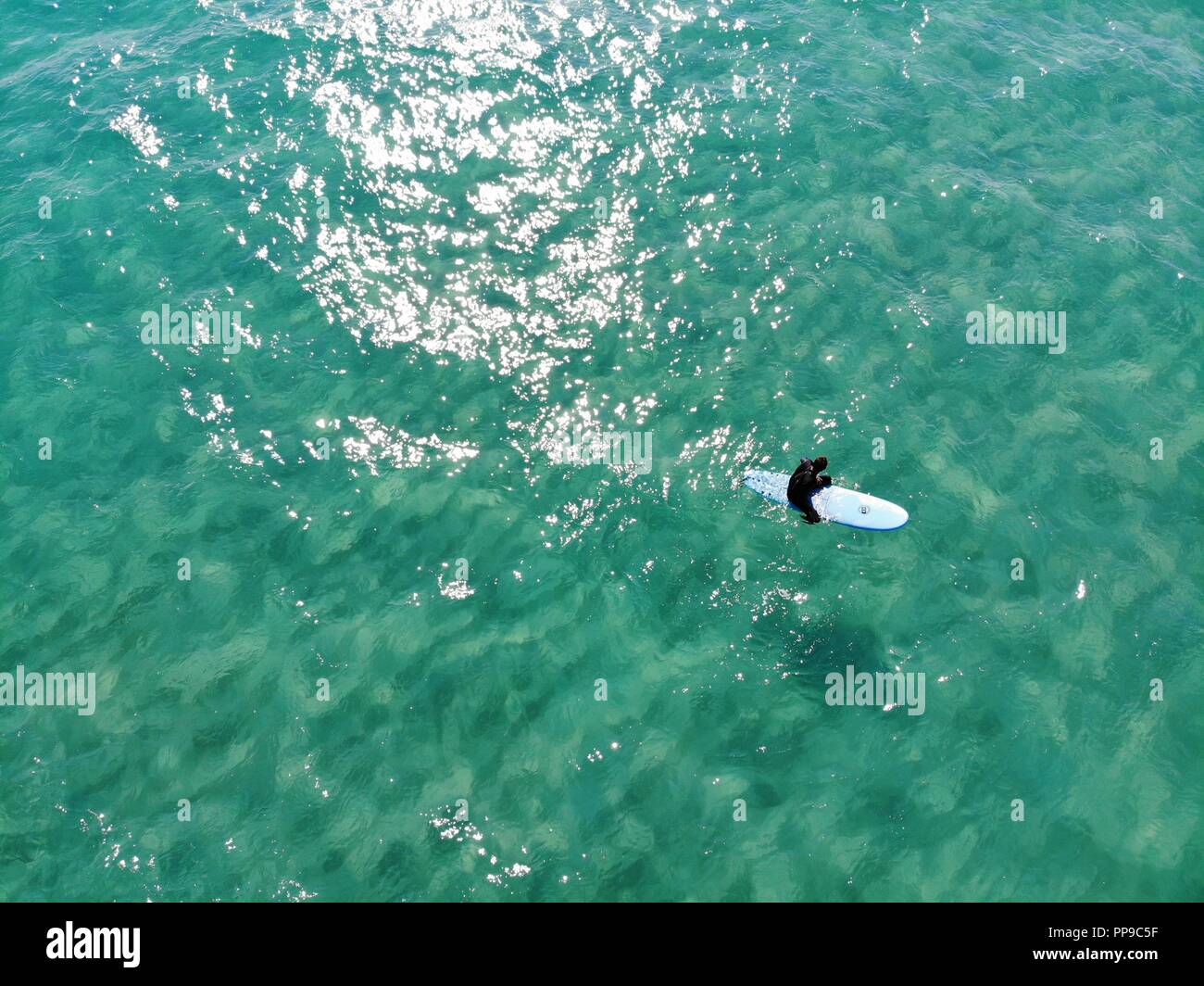 Luftaufnahme von Carvalhal Strand in Comporta, Portugal Stockfoto