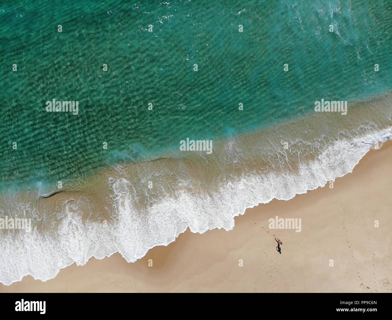 Luftaufnahme von Carvalhal Strand in Comporta, Portugal Stockfoto