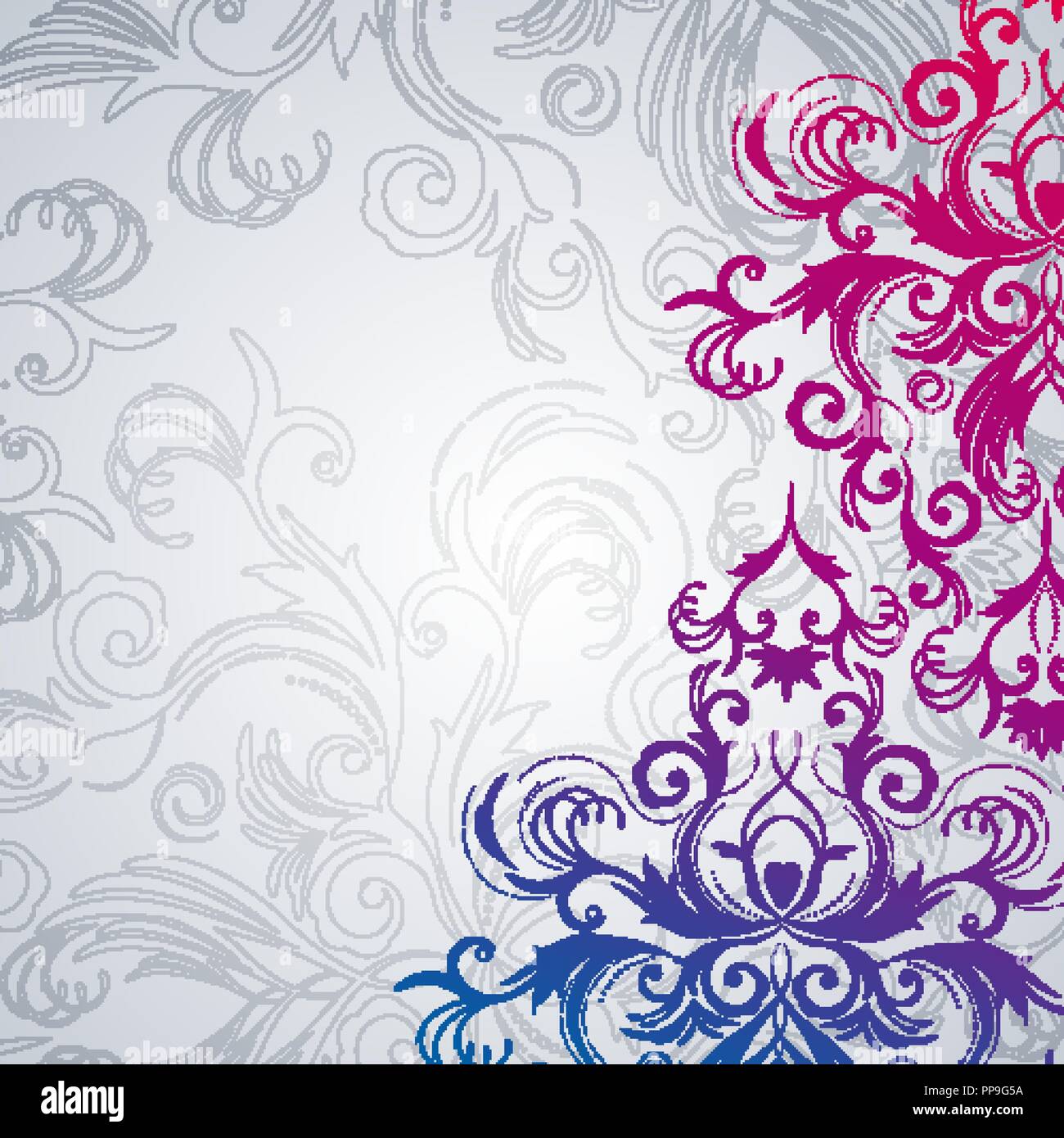 Abstract vector floral background mit Osten Blumen. Stock Vektor