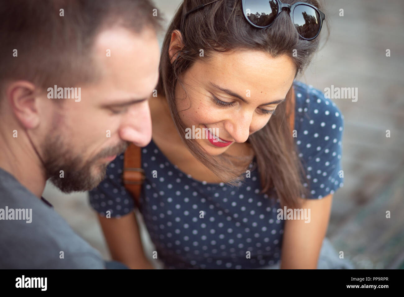 Paar, Zeit miteinander zu verbringen Stockfoto