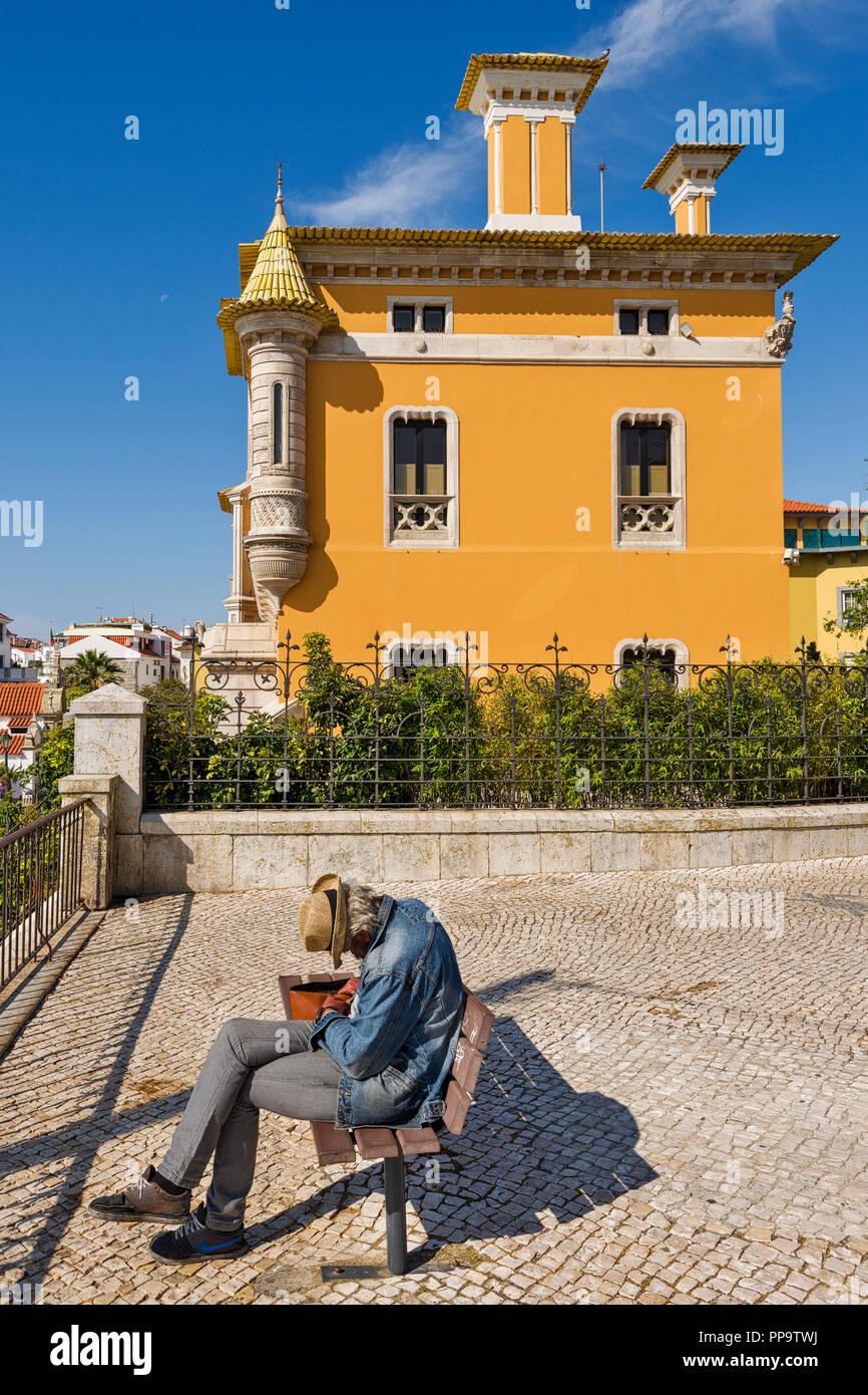 Cascais, Portugal, Casa L. Perestrelo De Vasconcelos, einem typisch portugiesischen Palast mit neomanueline Merkmal Stockfoto