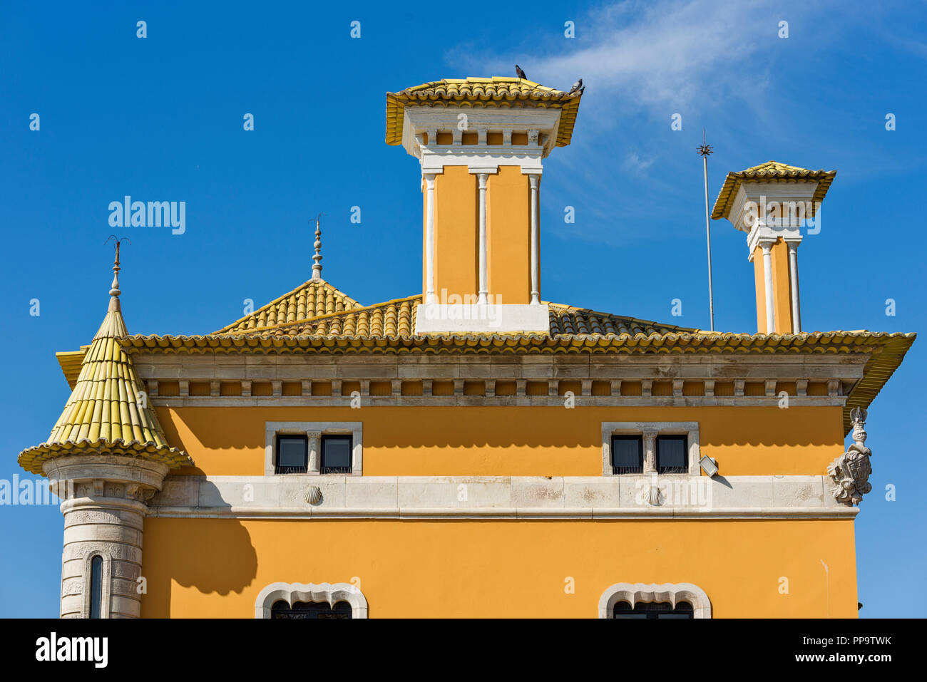 Cascais, Portugal, Casa L. Perestrelo De Vasconcelos, einem typisch portugiesischen Palast mit neomanueline Merkmal Stockfoto