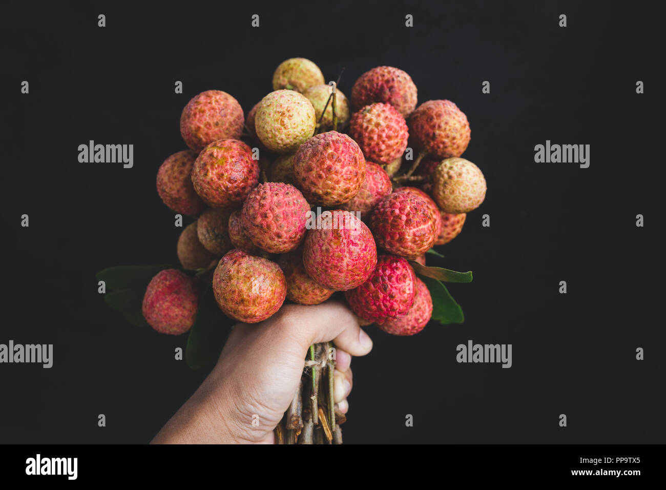 Frische litschi Früchte Stockfoto