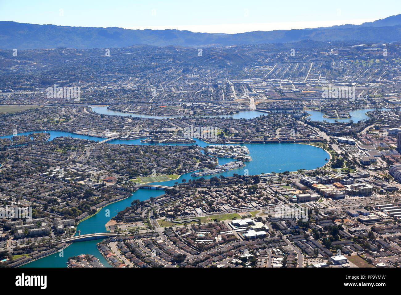 San Francisco Bay Area: Wohngebäude Vororten in der South Bay. Stockfoto