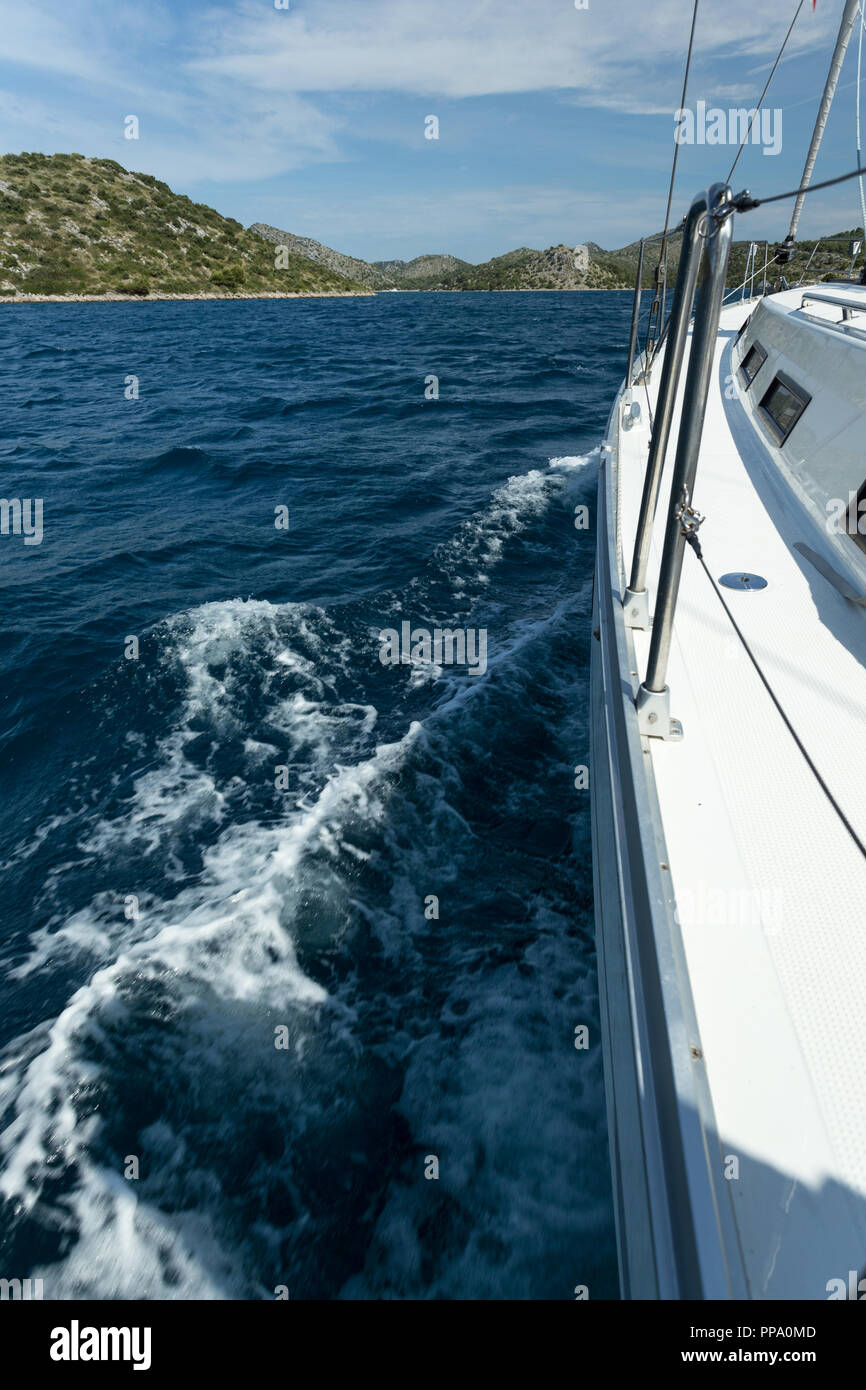 Yachtcharter Urlaub an der Adria in Kroatien. Yacht Rennen. Stockfoto