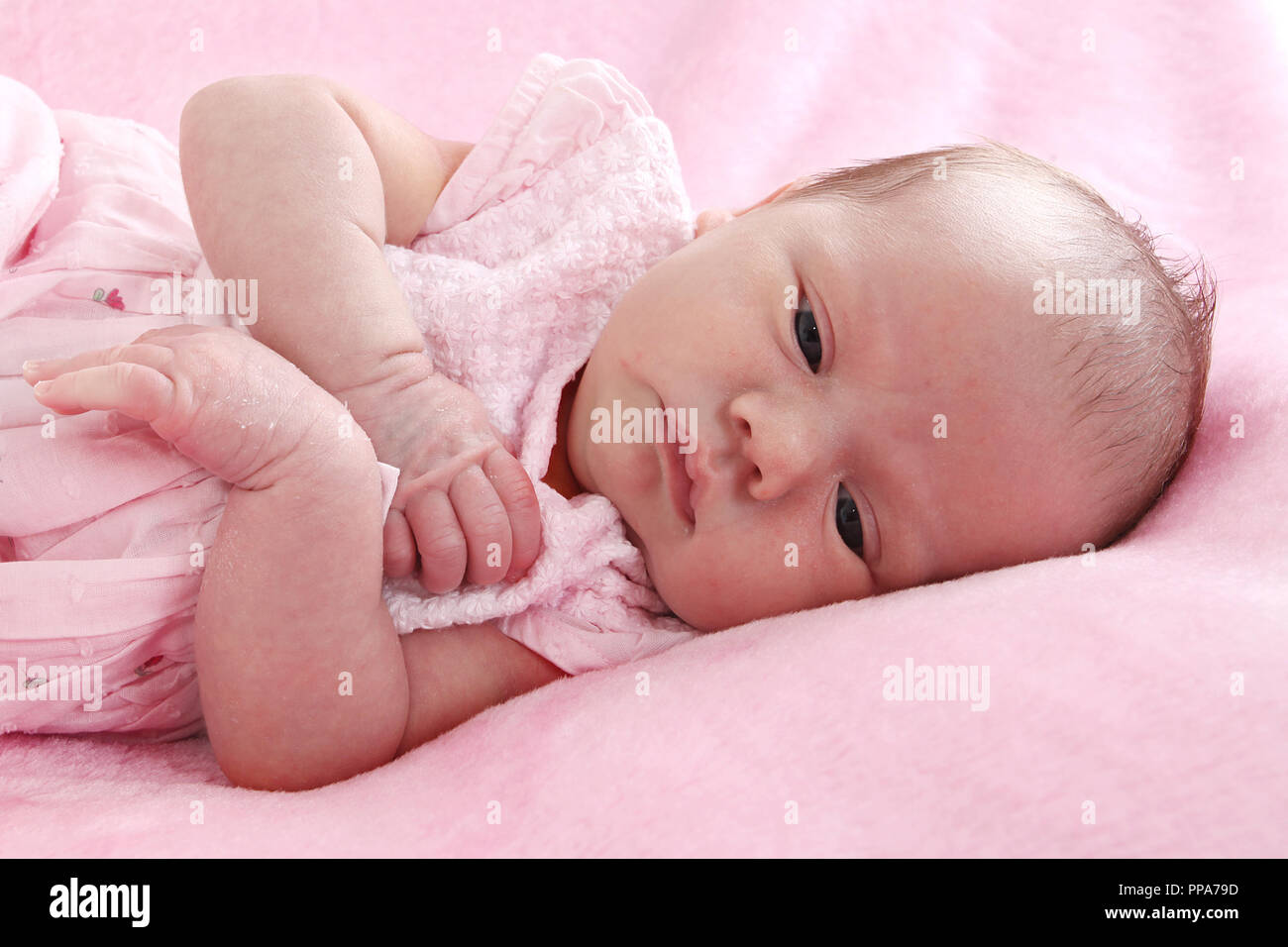 5 Tag alt new born baby girl Stockfoto