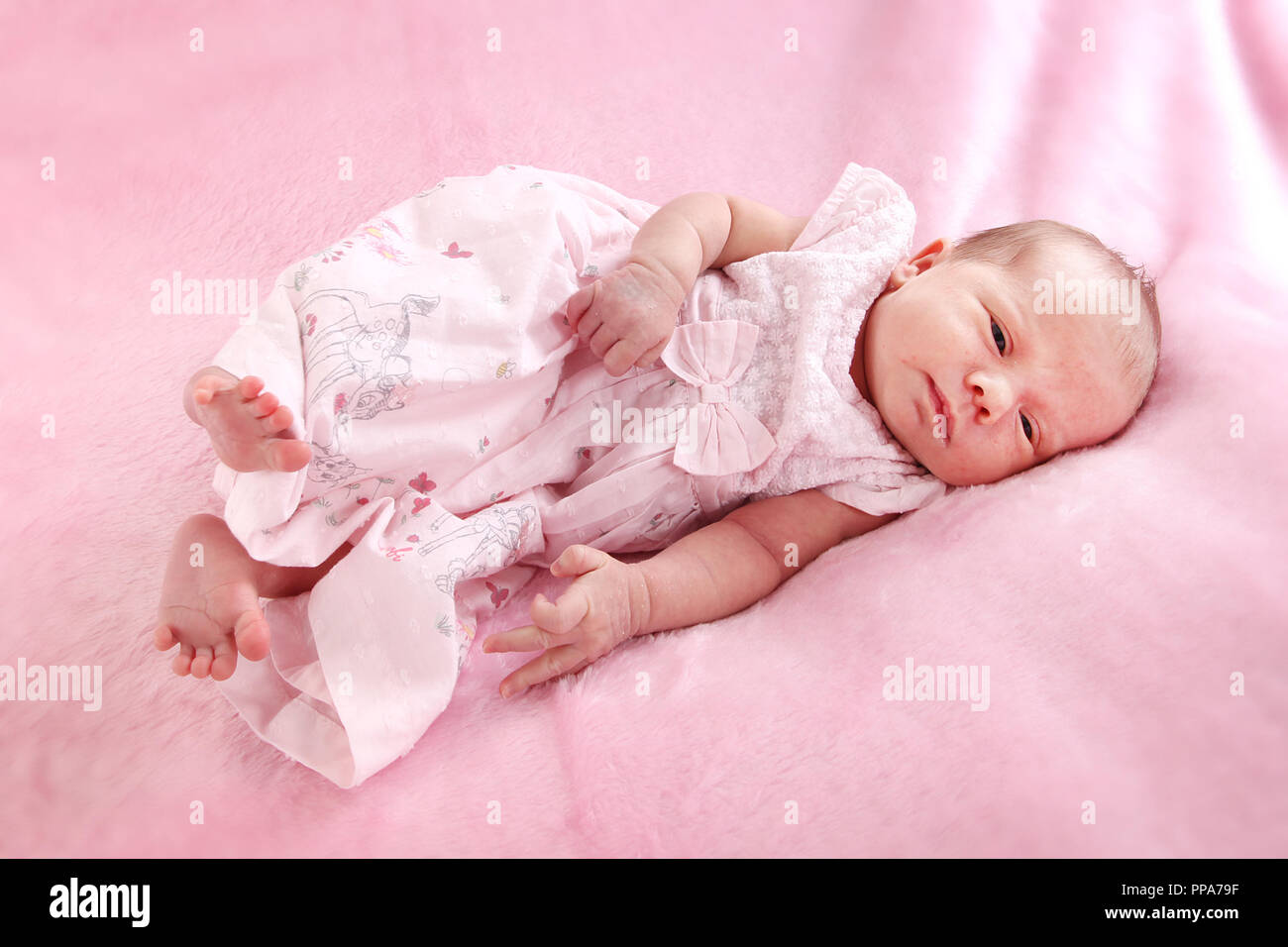 5 Tag alt new born baby girl Stockfoto