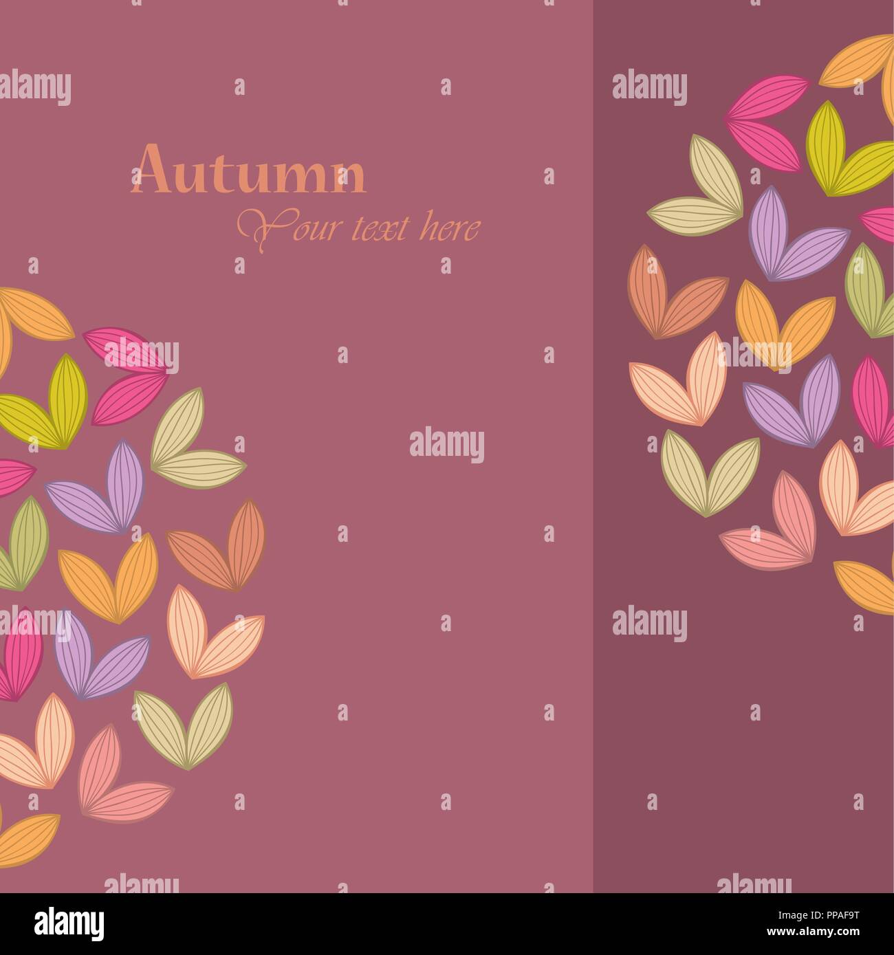 Herbst Thema fallende Vektor-illustration Blätter Stock Vektor
