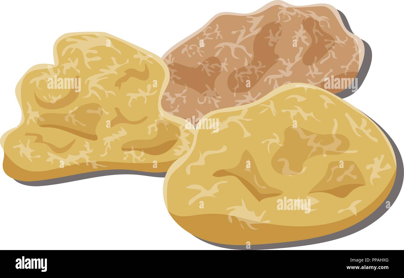 Amber, Weihrauch, Myrrhe, Gummi, Harz tar Halbedelsteine Vector Illustration Stock Vektor