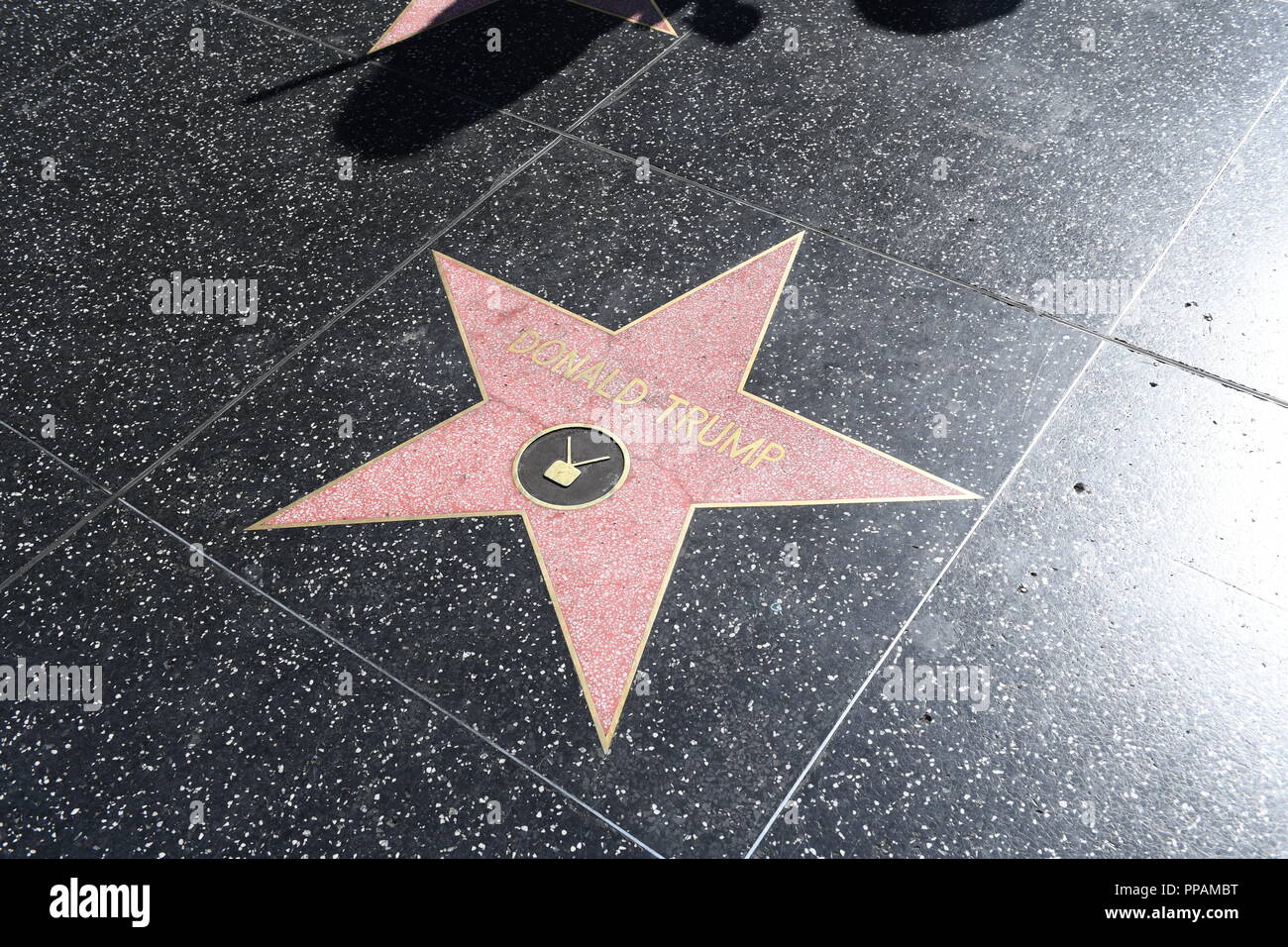 Donald Trump Stern auf dem Hollywood Walk of Fame, Hollywood, Kalifornien Stockfoto