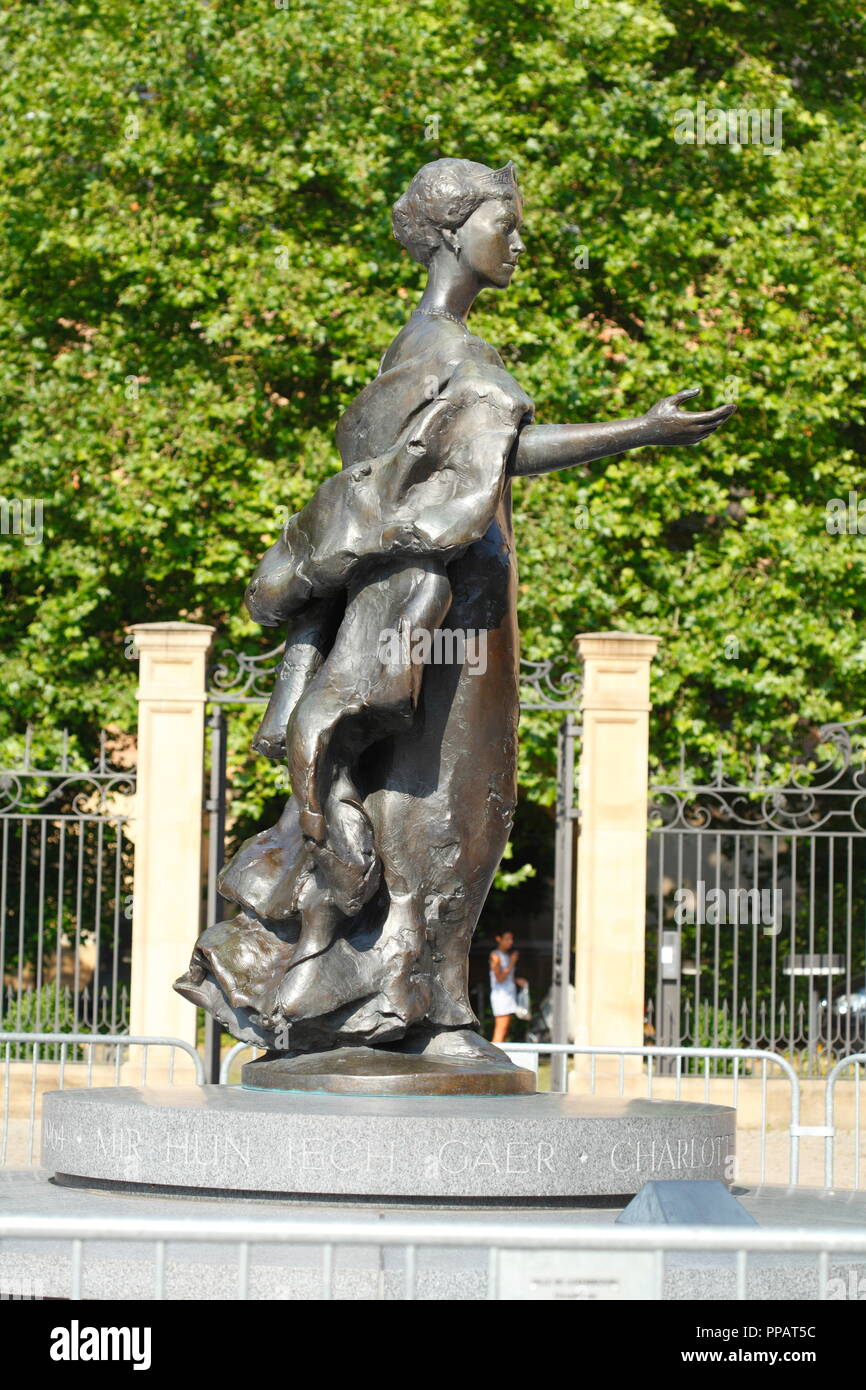 Großherzogin Charlotte Denkmal am Clairefontaine, Luxembourg City, Luxemburg, Europa ich Großherzogin Charlotte Denkmal bin Clairefontaine-Plat Stockfoto