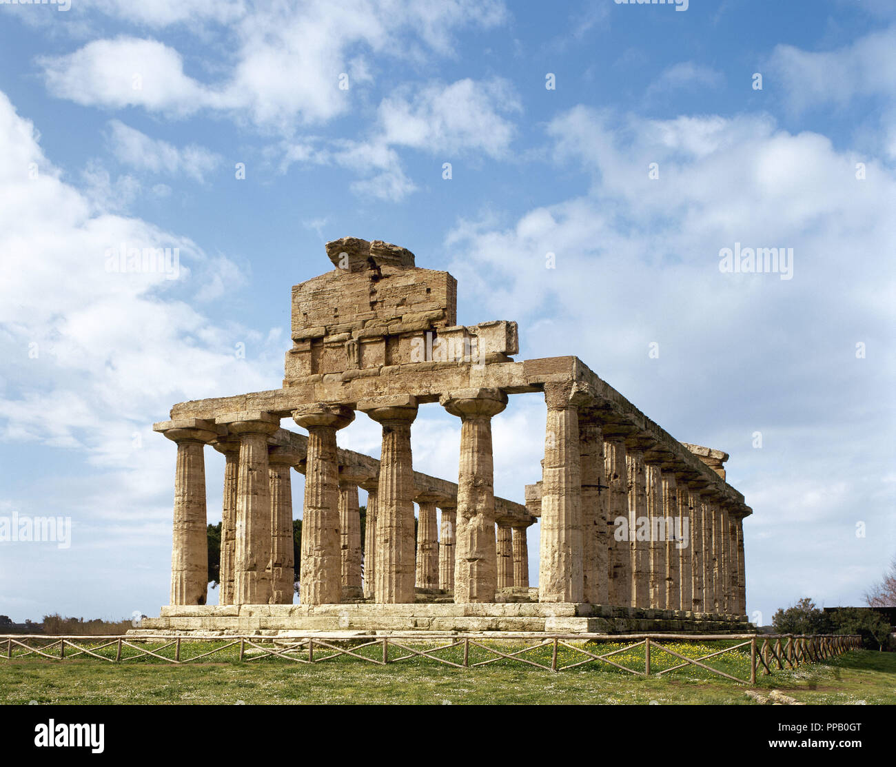 Paestum. Tempel der Athene. 6. Jahrhundert vor Christus. Italien. Stockfoto