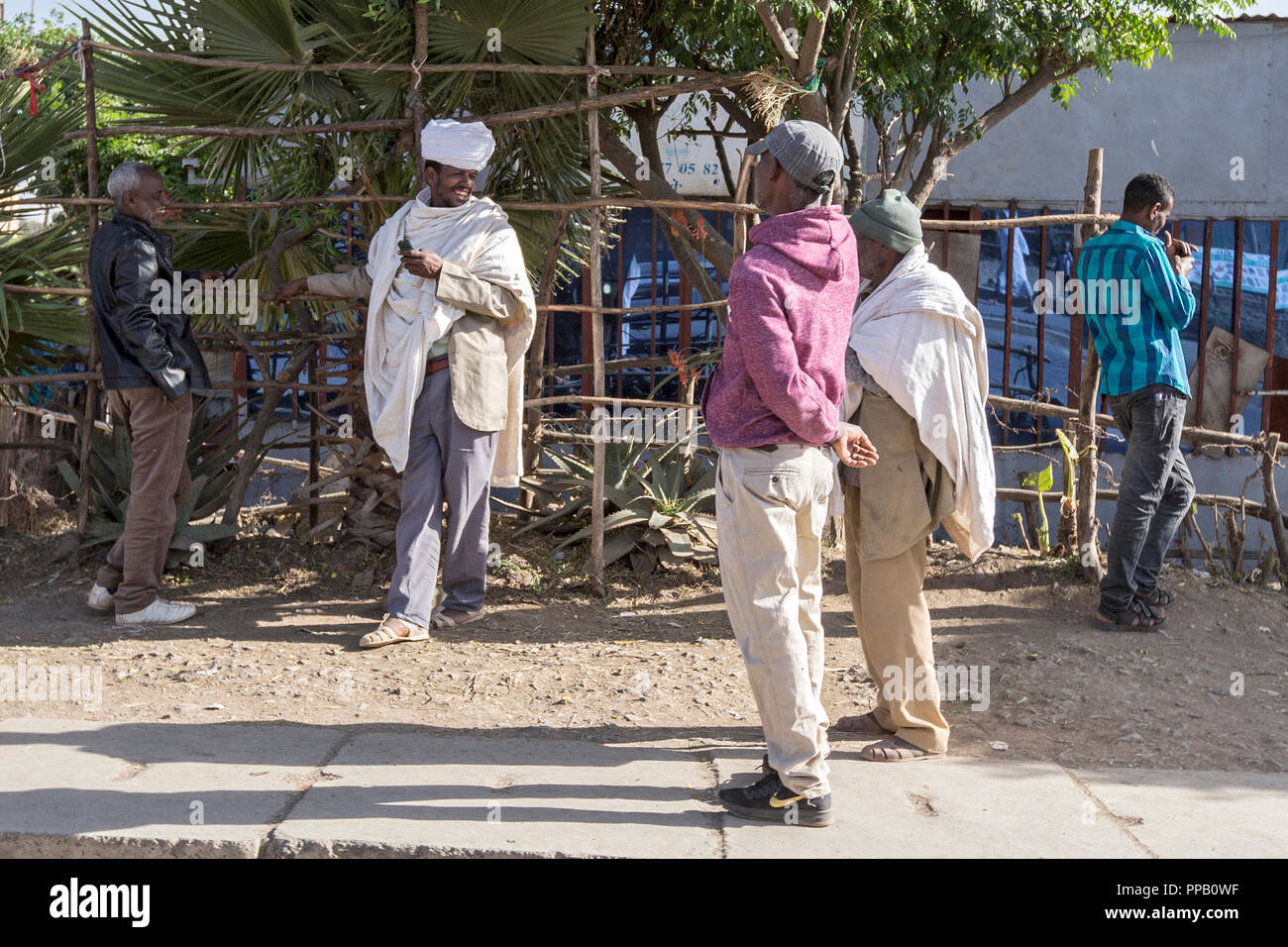 Dörfer, Amhara Region, Äthiopien, Stockfoto