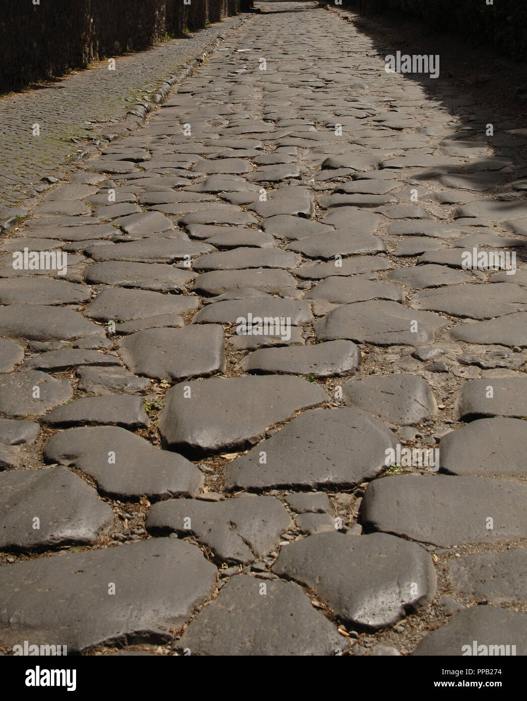 Italien. Rom. Via Appia. 312 v. Chr.. Durch den zensor Appius Claudius initiierte und von Augustus abgeschlossen. Verbunden Rom mit Brindisi. Stockfoto