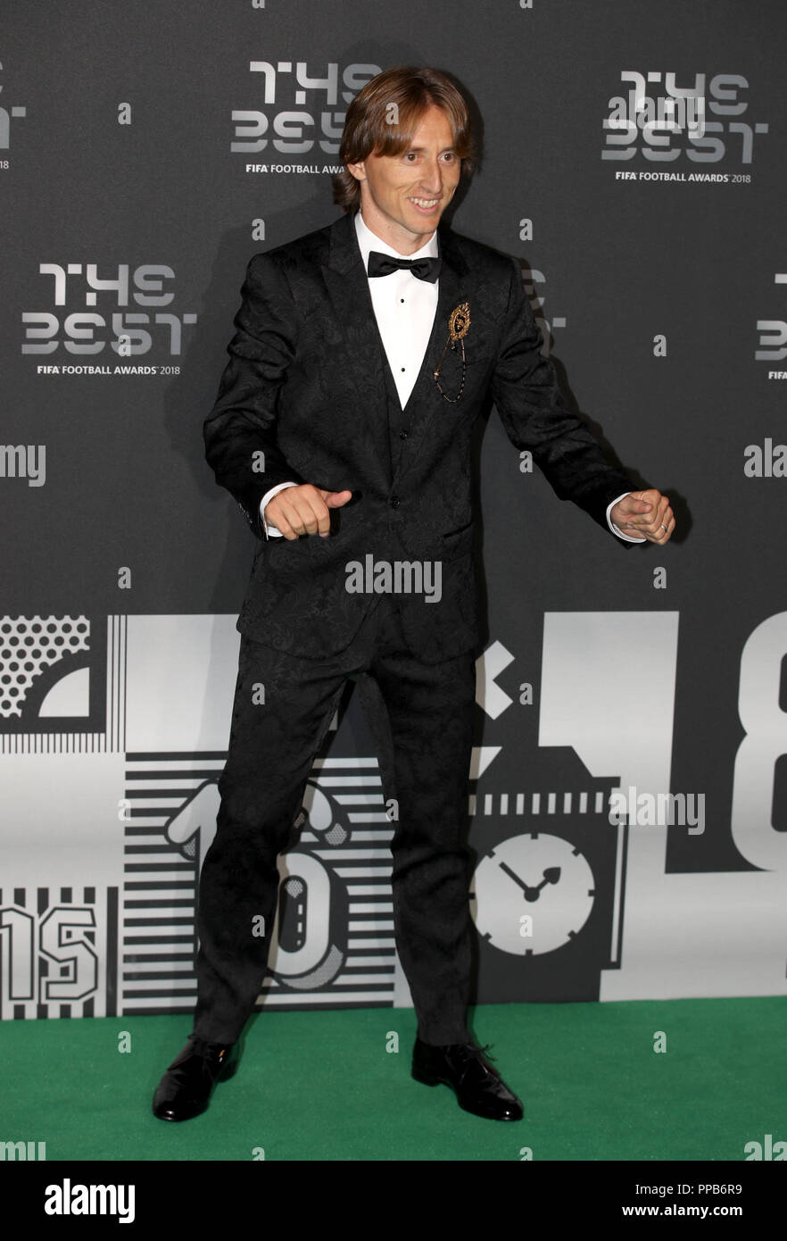 Luka Modric kommt für die beste FIFA Fußball-Awards 2018 in der Royal Festival Hall, London. Stockfoto