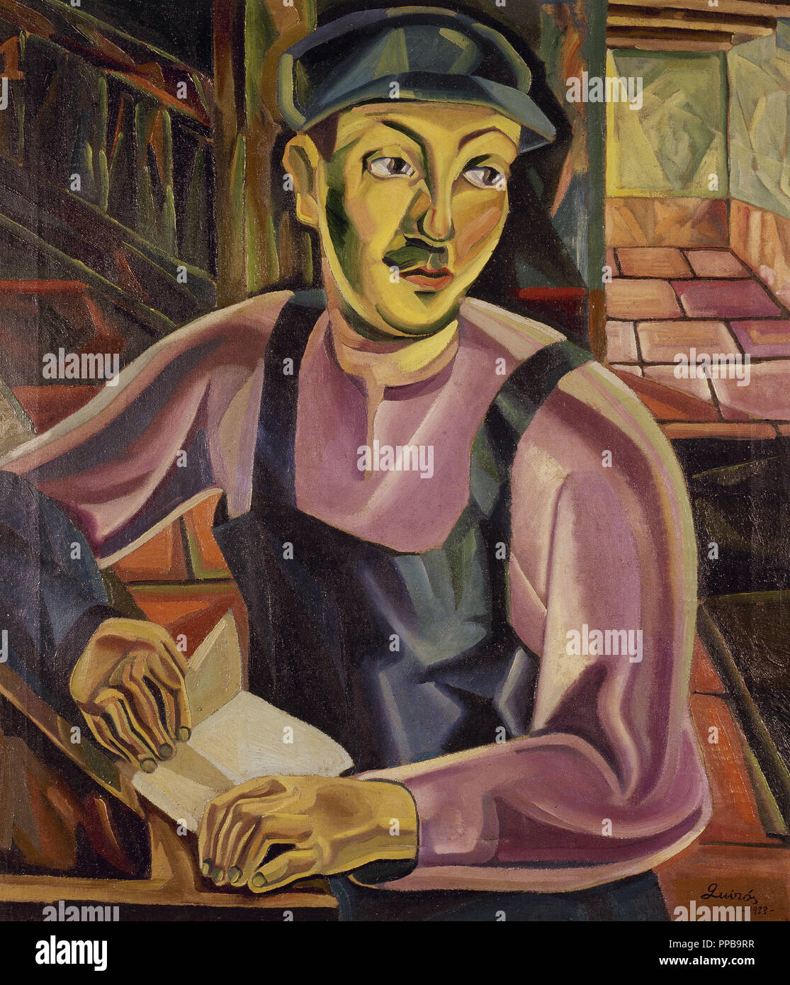 Antonio Quirós (1912-1984). Spanischer Maler. Der Setzer (1933). Museum für Moderne und Zeitgenössische Kunst von Santander und Kantabrien. Spanien. Stockfoto