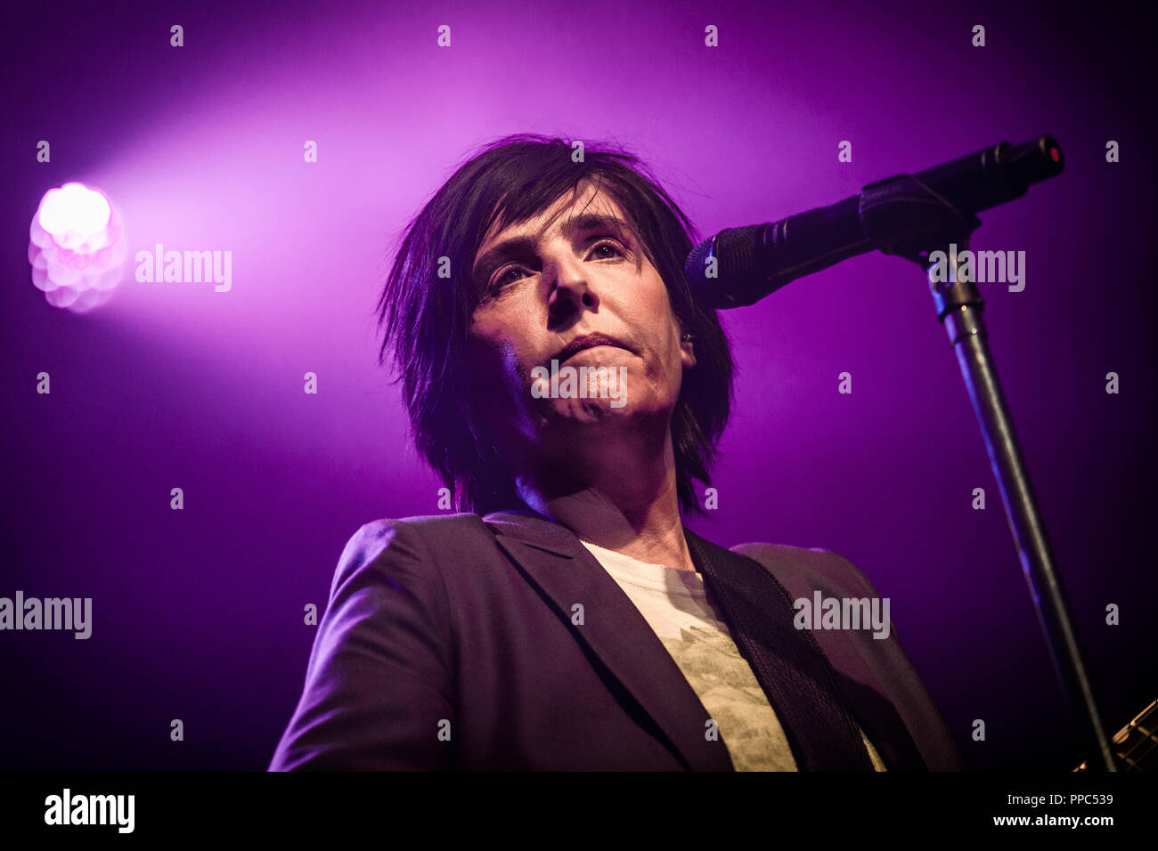 Norwegen, Oslo - September 24, 2018. Der Scottish pop rock Band Texas führt ein Live Konzert am Rockefeller in Oslo. Hier Sänger und Musiker Sharleen Spiteri ist live auf der Bühne gesehen. (Foto: Gonzales Foto - Terje Dokken). Credit: Gonzales Foto/Alamy leben Nachrichten Stockfoto
