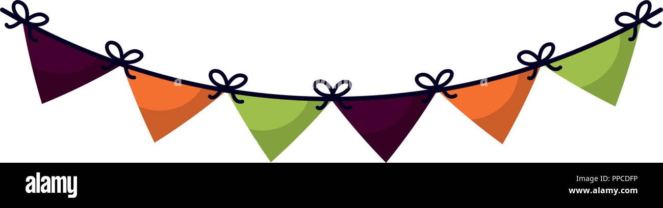 Halloween Girlande isolierte Symbol Stock Vektor