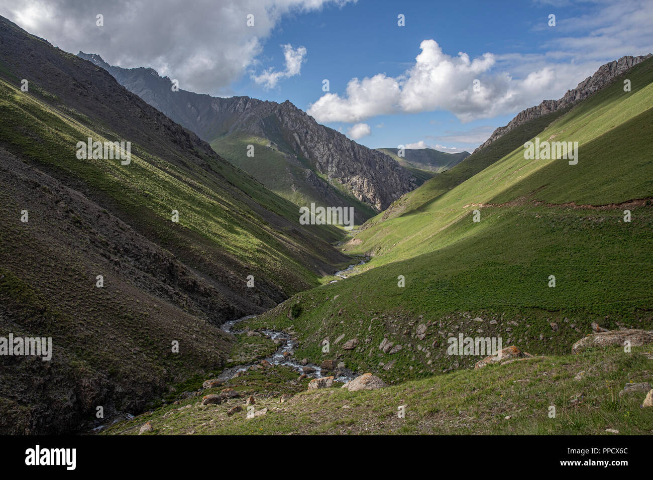 Die unglaubliche Höhen von Alay Trek im Südwesten Kirgisistan, die in 4 3000+ Meter überschreitet. Stockfoto