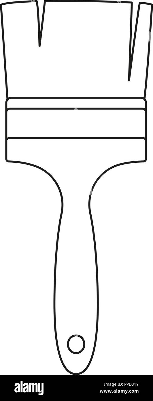 Line Art schwarz und weiß Pinsel Stock Vektor