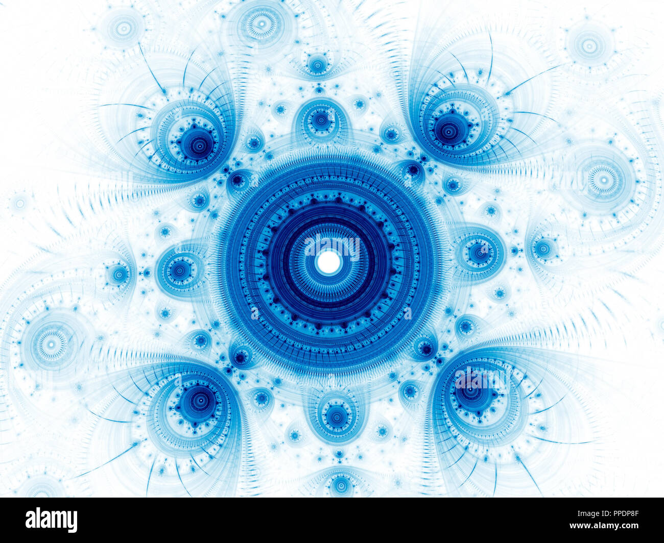 Fractal Mandala - Abstrakte esoterischen digital erzeugten Bild Stockfoto