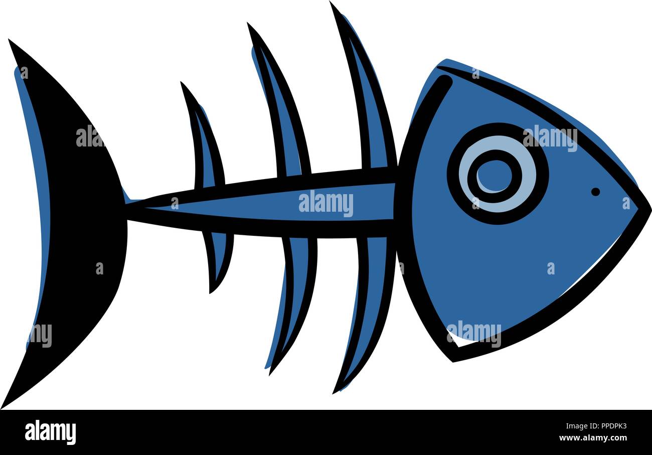 Skelett der Fische Stock Vektor