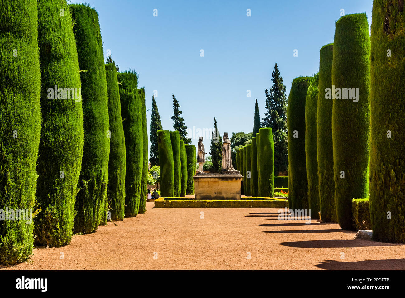 Die Gärten des Alcazar de los Reyes Cristianos, (Royal Botanical Gardens), Cordoba, Spanien Stockfoto
